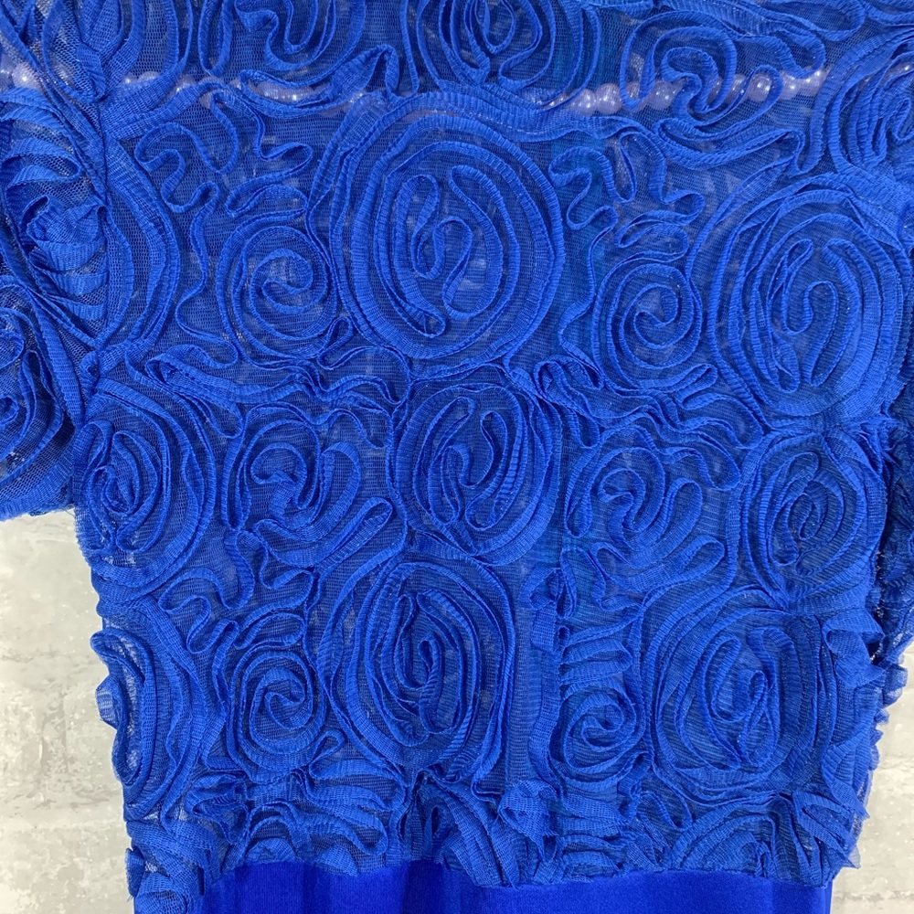 Royal Blue  Lace Top  Midi Dress - Picture 4 of 4